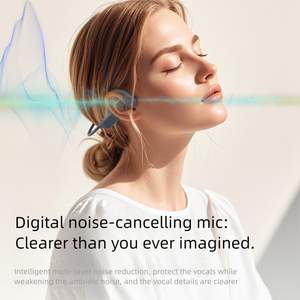 عرض رائع الرياضة لأرخص سماعة رأس لاسلكية تعمل بالبلوتوث مع مؤشر بطارية LED IPX5 سماعات أذن مفتوحة توصيل عظمي - Product Image 5