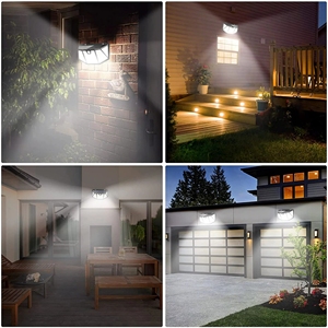 Détecteurs <span class=keywords><strong>de</strong></span> capteur <span class=keywords><strong>de</strong></span> <span class=keywords><strong>mouvement</strong></span> haute sensibilité pleine luminosité lumières extérieures solaires pour mur extérieur Patio cour <span class=keywords><strong>Garage</strong></span> pont jardin - Product Image 2