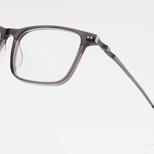 Gafas de titanio rectangulares con montura completa, color marrón sólido, anti-UV, ligeras, unisex, para adultos, monturas para corrección de la visión - Product Image 3