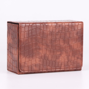 กล่องเก็บการ์ดหนัง PU ลายตารางสีน้ำตาลคุณภาพสูง ทนทานต่อรอยขีดข่วน แบบสั่งทำพิเศษ - Product Image 2