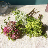 Branche de baies artificielles très vendue, plantes succulentes en plastique, toucher réaliste pour bouquet de mariage, décoration de table, salle d'exposition