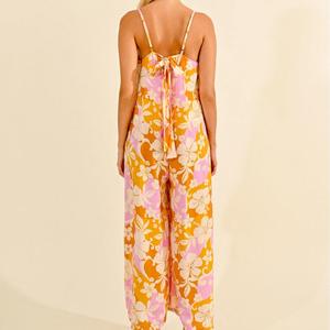 Tute da donna stile Hawaii con cinturino sottile floreale stampato personalizzato 100% Rayon senza maniche <span class=keywords><strong>tuta</strong></span> Aloha per le vacanze - Product Image 5