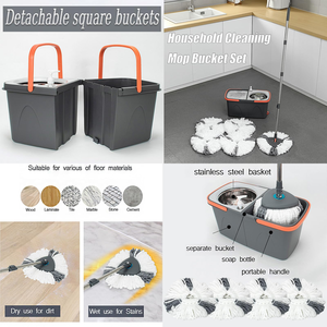 Easy Spinning Floor Cleaning <b>Mop</b> Bucket Set <b>Microfiber</b> Rotating <b>Mop</b> with Wheel Pedal for Household - Product Image 4
