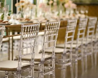 Chaises de mariage en gros pour hôtels et événements extérieurs, chaises empilables pour salles de banquet, chaise de mariage Chiavari en acrylique transparent