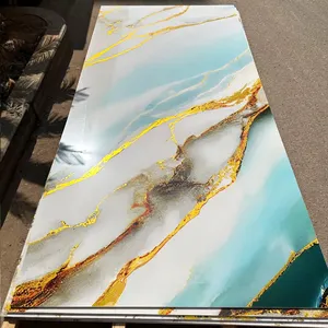 Hot Sale Modern Style 1220x2440 1220x2800 Waterproof Marble Wall Decor Artificial Marble Panel PVC Sheet Pvc Marble Wall Panel