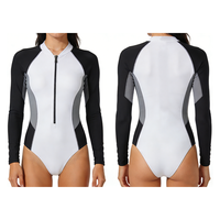 DIVESTAR Vente en gros Combinaison de plongée à fermeture éclair frontale, super élastique, protection UV, néoprène 2 mm, manches longues, style bikini