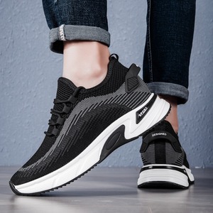 Zapatillas Deportivas para Hombre, de Caña Alta, Punta Redonda, Tejido Transpirable, Casuales, para Todas las Estaciones, Zapatos para Exteriores - Product Image 1