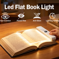 Nouvelle lampe de lecture plate USB/Type-C rechargeable à LED, protection oculaire, style plaque, lampe de lecture portable