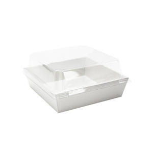 Caja de Papel Kraft Cuadrada Mini Desechable para Alimentos, Donas, con Ventana, Acabado Mate, Grabado, Logotipo/Diseño Gráfico Personalizado, para Pasteles - Product Image 4