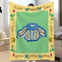 Selimut Pink Kawaii Bermotif Kelinci Bunga, Selimut Cetak Kustom untuk Kamar Tidur, Sofa, Ruang Tamu, Hadiah untuk Rumah