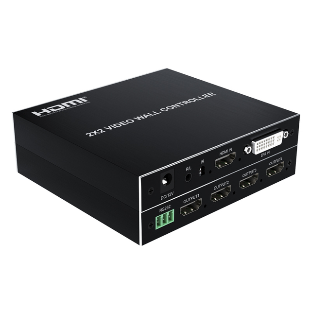 Best Price Black 1080P 3X1 1X2 2X2 1X3 2X1 1X4 4X4 Video Wall Controller for Outdoor Advertising Display