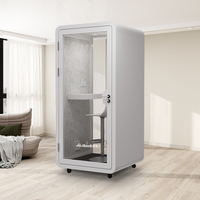 Cabine téléphonique silencieuse d'intérieur, pod de travail acoustique, pod de bureau modulaire, isolation acoustique pour enregistrement vocal au lieu de travail