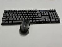 Ucuz 2.4G kablosuz rusça fransız arapça İspanyolca alman Usb ofis bilgisayar seti PC 24ghz tel daha az Combo kiti klavye ve fare