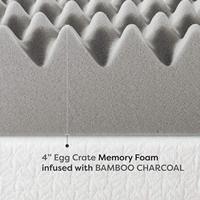 Matelas orthopédique pour améliorer le confort et la qualité du sommeil, matelas en mousse à mémoire de forme en forme de nid d'abeille de 4 pouces, surmatelas en mousse à mémoire de forme