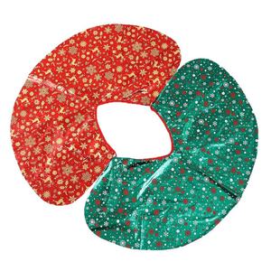 2025 nuevo chal navideño para <span class=keywords><strong>niña</strong></span>, <span class=keywords><strong>chubasquero</strong></span> rojo y verde estampado, capa de actuación para Fiesta infantil - Product Image 5