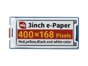 Module d'écran électronique Waveshare 3 pouces (G) 400*168 Rouge/Jaune/Noir/Blanc, faible consommation, grand angle de vision, effet papier - Product Image 2