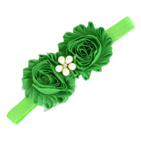 Nouveau serre-tête en mousseline de soie à fleurs et perles pour filles, accessoires pour enfants, bandeau pour cheveux