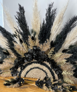 Éventail floral bohème, éventail oriental, <span class=keywords><strong>bouquet</strong></span> alternatif <span class=keywords><strong>de</strong></span> mariage en herbe <span class=keywords><strong>de</strong></span> la pampa, éventails en herbe <span class=keywords><strong>de</strong></span> la pampa - Product Image 4