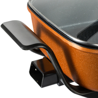 Casserole électrique RAF 1350W 7.0L grande capacité avec commande à bouton et revêtement antiadhésif