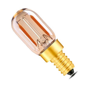 गोल्डन बेस e12 e14 2w dimmable नेतृत्व 12v 24v फिलामेंट लाइट बल्ब एम्बर पीले 2200k 2300k t22 सजावट बल्ब - Product Image 2