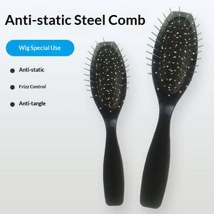 Cepillo Desenredante Profesional para Estilistas, con Cerdas Metálicas Negras, para Pelucas o Cabello Natural - Product Image 5