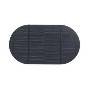 Competitive Price Chinese 5v 2.3w Pet Customize Solar Panel Round Oval Shape Pv Module All Black oval Solar Photovoltaic Panels