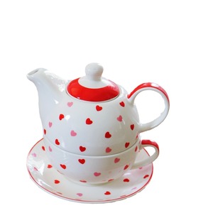 MSH una tazza <span class=keywords><strong>rossa</strong></span> e una <span class=keywords><strong>teiera</strong></span> di Set da tè pomeridiano in ceramica Set love brocca Souvenir <span class=keywords><strong>teiera</strong></span> - Product Image 5