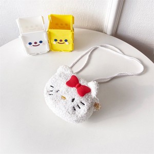<b>Cute</b> Cat Coin <b>Purses</b> with Bow in White for Yellow Brown Children's Mini Cartoon Square Shoulder Bag for Gift - Product Image 4