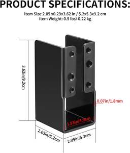 Ancrage de support de support de poutre en <span class=keywords><strong>bois</strong></span> à un côté <span class=keywords><strong>pour</strong></span> la construction de gazebo de poteaux d'auvent - Product Image 2