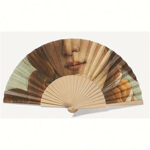2019 Wholesale Customized Logo Wooden Hand Fan Handmade Sunflowers W0oden Hand Fans for Women's - Product Image 6