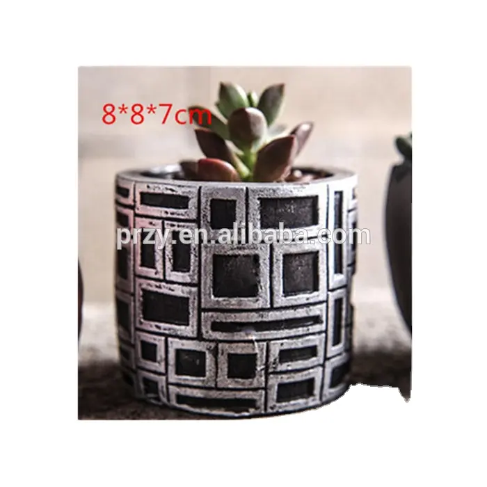 S5045 Silicone Mold Succulent plants Mini pots retro thumb basin Concrete Vase Mould