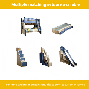 <span class=keywords><strong>Litera</strong></span> <span class=keywords><strong>Infantil</strong></span> de Madera Maciza de Alta Seguridad con <span class=keywords><strong>Escalera</strong></span> de Almacenamiento, <span class=keywords><strong>Cajones</strong></span> Bajo Cama y <span class=keywords><strong>Escalera</strong></span>, el Regalo de Lujo para Niños y Niñas - Product Image 4