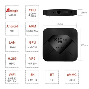 Newest <strong>Android</strong> <strong>10</strong> OTT Smart TV BOX <strong>MX10</strong> MINI-H313 2G 4G RAM 4K Home Theater Set Top Box with Quad Core and Dual Band WIFI - Product Image 5