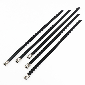 Offre Spéciale : Serre-câbles professionnels en acier inoxydable recouvert de PVC, auto-bloquants, avec barbelures, 4.6x100mm, -40~+120°C - Product Image 2
