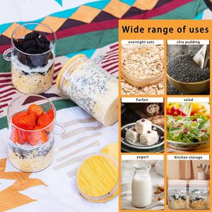 1000ml 1200ml 1500ml Square Shape Glass Spice Food Storage <b>Container</b> Jar with Bamboo Lid and Wooden Spoon for Food Storage - Product Image 3
