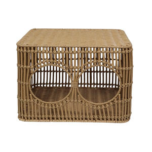 Casa para perro de invierno ecológica plegable extra grande, cama interior para mascotas, escondite de ratán de doble cara, tejido a mano - Product Image 5