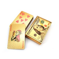 Cartes à jouer faites sur commande d'aluminium de tisonnier de PVC d'or 63*88mm conteneur en plastique imperméable de boîte de cartes à jouer de taille normale de CMYK