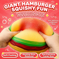 Promotion Jouets Squishy Tendance 2026 : Jouet Squishy Géant et Surdimensionné en Forme de Hamburger Réaliste, à Remontée Lente, Anti-Stress et Fidget Toy