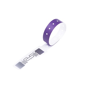 Pulseras de papel RFID desechables personalizadas 13,56 Mhz NFC para eventos y promociones - Product Image 1