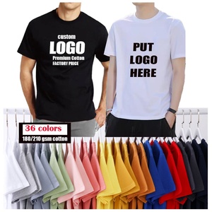 เสื้อยืดคอตตอนหวี 100% ทรงปกติ แบบถัก พร้อมโลโก้พิมพ์ลายด้วยความร้อน และป้ายปัก - Product Image 1