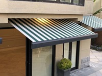 Auvent de terrasse motorisé rétractable avec éclairage LED, imperméable, protection solaire extérieure, système cassette complet, auvent anti-pluie, tailles personnalisables