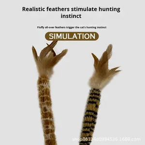 Thêm Dài Gà Trâu Đà Điểu Lông Mèo Trêu Ghẹo Cây Đũa Phép Chuông Thân Thiện Với Môi Pet Nguồn Cung Cấp Cho Cross-Biên Giới Thương Mại - Product Image 4