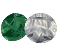 Sacs en Mylar en forme de cercle d'hologramme 3.5g sacs d'emballage à fermeture éclair en cercle imprimés personnalisés sacs ronds holographiques