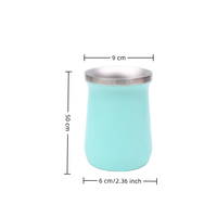 Tasse à Yerba Maté en Acier Inoxydable 160ml, Gourde Mate Isotherme Sous Vide avec Paille Filtrante pour la Consommation de Thé Sud-Américain