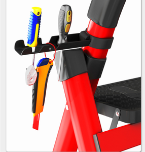 Household folding multi-purpose telescopic thickened indoor A-frame <b>ladder</b>, step <b>ladder</b>, staircase, small portable four-step lad - Product Image 4