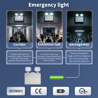 Lumière LED d'urgence rechargeable à double tête ignifuge IP65 avec auto-test 180 minutes pour couloir