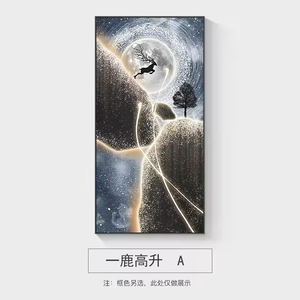 Home Wohnzimmer Wandbild Rahmen vertikale Seite offen Stromzähler Elektro kasten dekorative Malerei Free Punch Art Deco Stil - Product Image 6