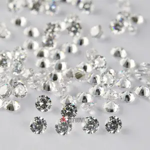 1000 pièces/paquet, prix de gros, gemmes cz rondes en vrac 0.9-3.0mm taille de la melee couleur blanche zircone cubique pour bijoux de bricolage