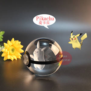 Cristaux en gros <span class=keywords><strong>pas</strong></span> chers Poke Mon <span class=keywords><strong>Pokeball</strong></span> Pikachu Ball Souvenirs Cadeaux - Product Image 3