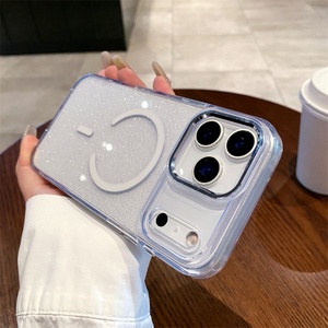 Funda Magnética Transparente con Brillantina y Diseño de Estrella de Diamantes para iPhone 17 Pro Max, Resistente a Impactos - Product Image 3